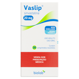 VASLIP 20MG 30 CPRS