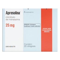 APRESOLINA 25MG 20 DRGS