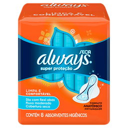Absor Always C/Abas Seca P C/8