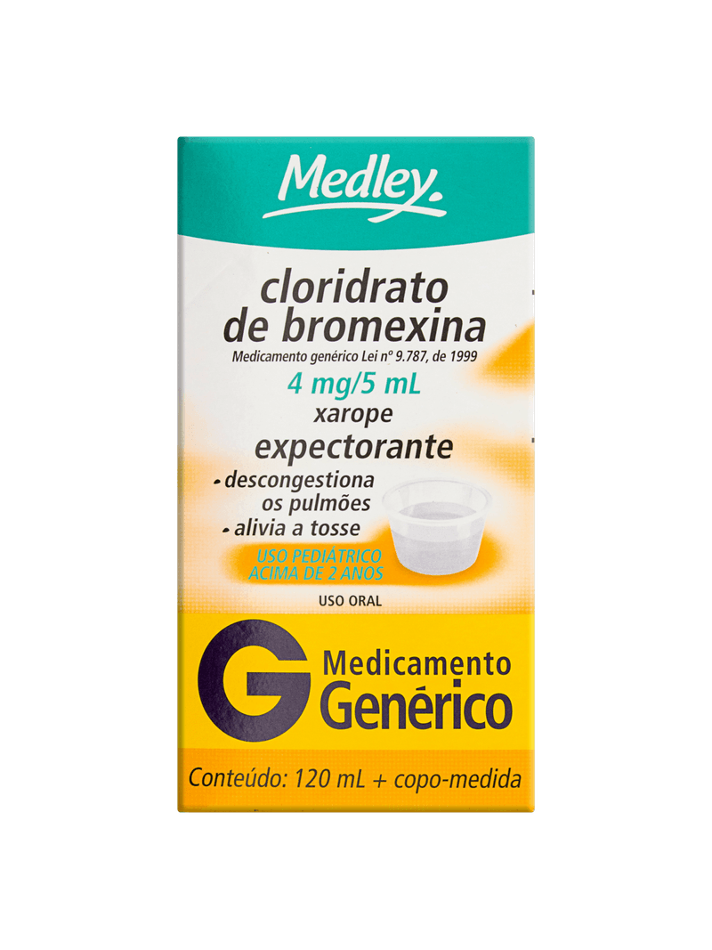 Cloridrato de Bromexina Xarope Pediátrico 120mL + Copo-medida