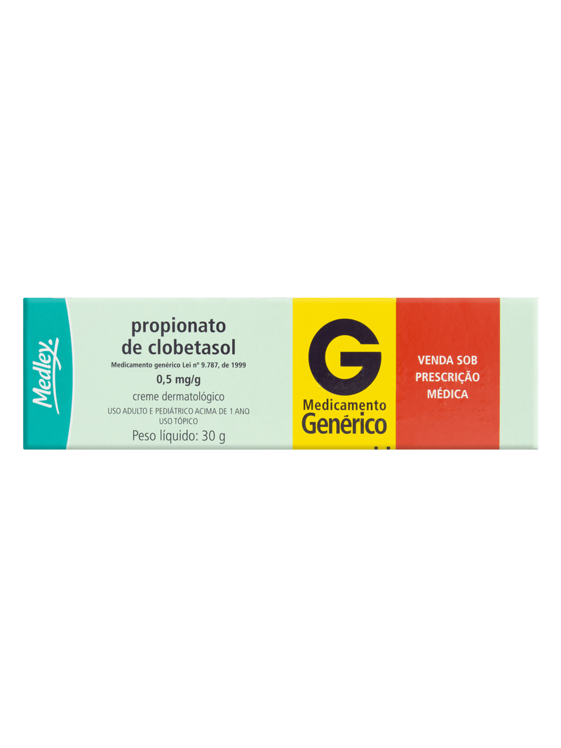 Propionato De Clobetasol 0 5mg G Medley Caixa 30g Creme 47 Off