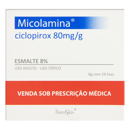 Micolamina 8% Theraskin Esmalte - 6g + 24 Lixas