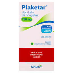 Plaketar 250mg Biolab 30 Comprimidos