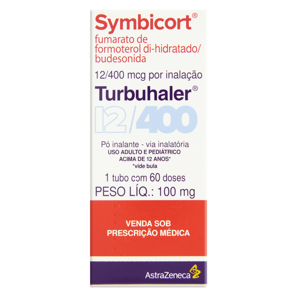 Symbicort Turbuhaler Astrazeneca 12400mg Pó Inalatório 60 Doses