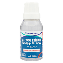 ALCOOL 70% GL 30ML - ADV @