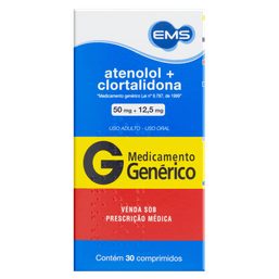 Atenolol+Clortal 50/12,5Mg 30 Cprs - Ems (G)