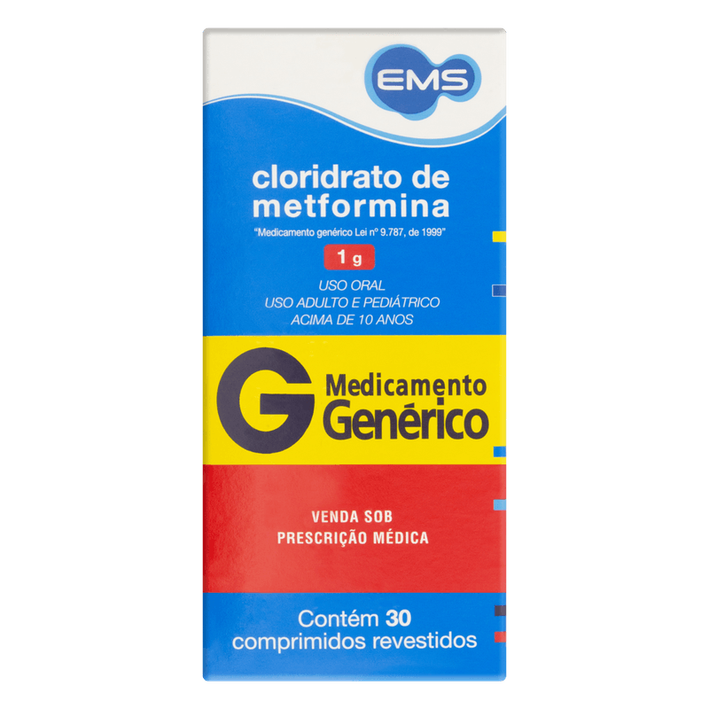 CLO METFORMINA 1G 30 CPRS - EMS(G)