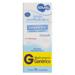 Acido Acetilsalicilico 100Mg 30 Cprs - Ems (G)