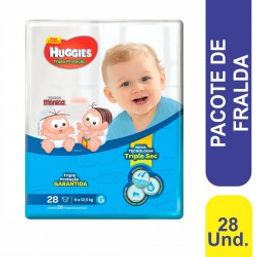 Fralda Huggies Trip Prot Jumbo G 28 Fr