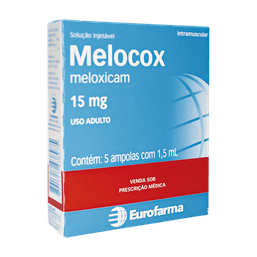 MELOCOX 15MG  SOL INJ 5 AMP 1,5ML  C/5 @