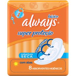 Always Absor Active Seca C/Abas C/8 (D)