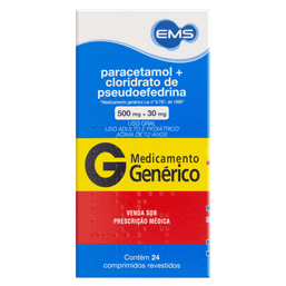 PARACETAMOL+CLO PSEUD. 24 CPRS - EMS(G)