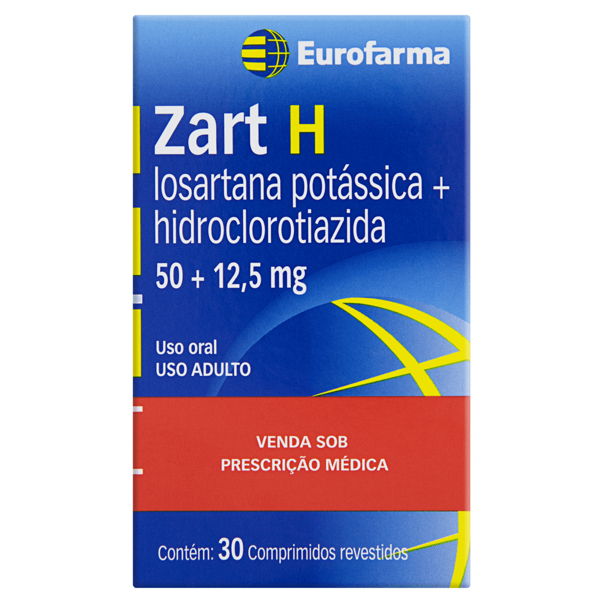 Zart H 50mg + 12,5mg Eurofarma 30 Comprimidos