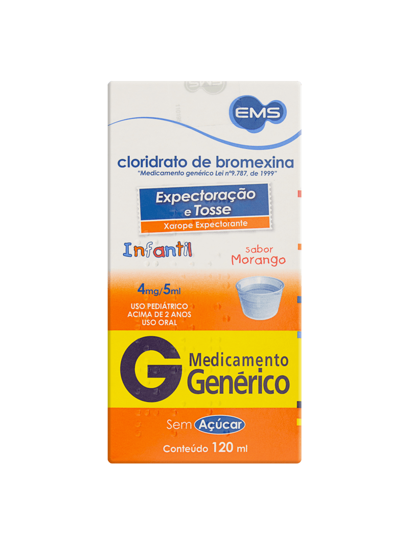 Cloridrato de Bromexina - EMS 4mg/5ml xarope frasco com 120ml