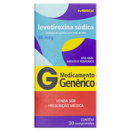 Levotiroxina Sod 88Mcg 30 Cprs - Mer (G)