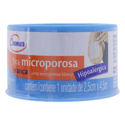 FITA MICROPOROSA CREMER BEGE/BRANCA 2,5CM X 4,5CM