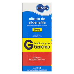 Citrato Sildenafila 50Mg 2 Cprs - Ems (G)