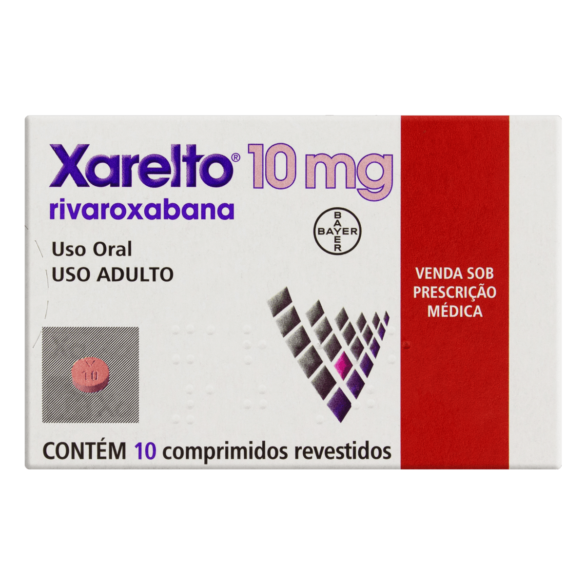 Xarelto 10mg Bayer 10 Comprimidos