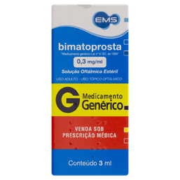Bimatoprosta Genérico EMS Solução Oftálmica 3ml