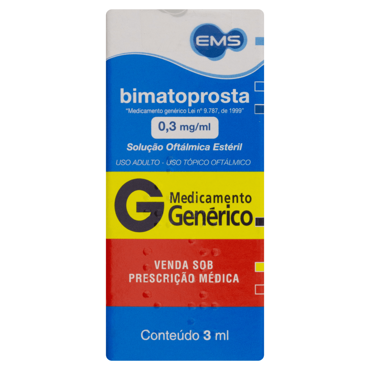 Bimatoprosta Genérico EMS Solução Oftálmica 3ml