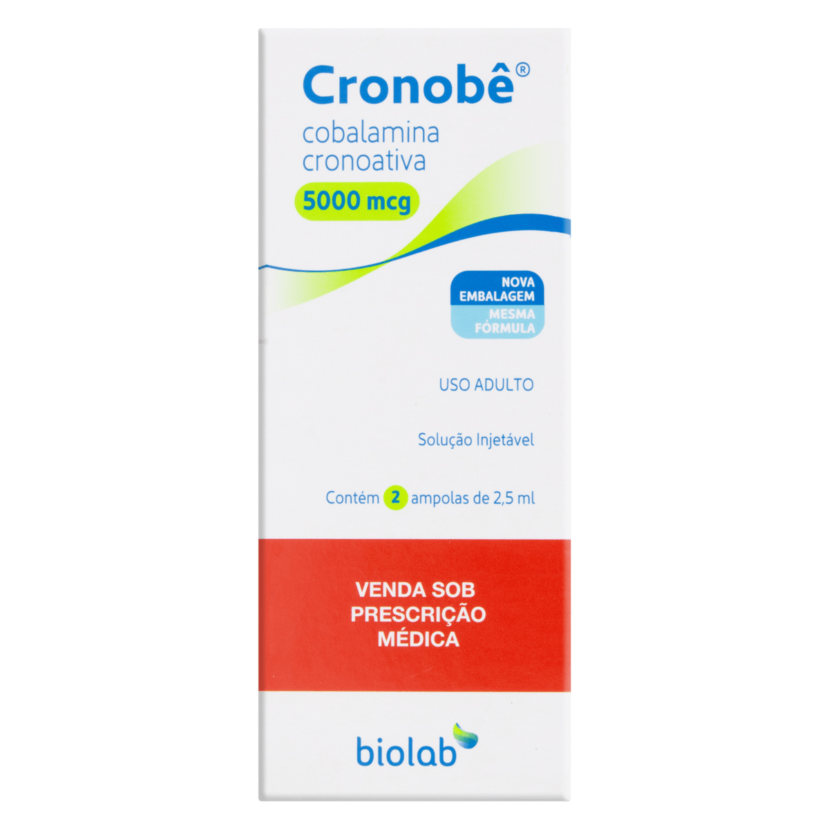 Cronobe injet vel 5000mcg 2 ampolas
