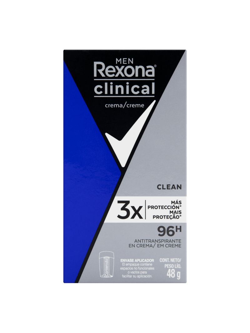 Lu Cosméticos - 👨🏻 Rexona Clinical Aerosol Men 👨🏻 O Desodorante Rexona  Clinical Men Sport Aerosol proporciona proteção máxima para as axilas, sua  fórmula eficaz oferece 3X mais proteção que um antitranspirante comum.