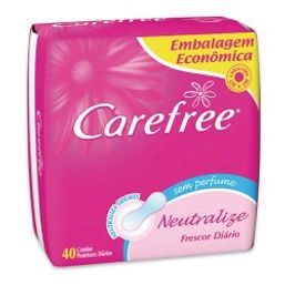 Absorvente Carefree Neutralize S/ Perfume 40 Unid
