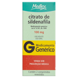 Citrato Sildenafila 100Mg 2 Cprs - Med (G)