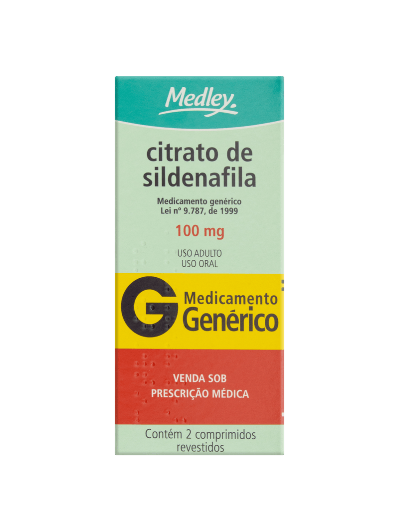 Comprar Citrato de Sildenafila Medley 100mg, caixa com 4