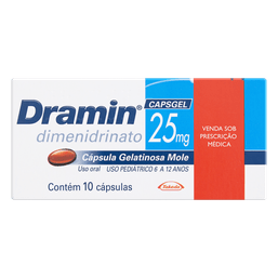 DRAMIN 25MG 10 CAPS GEL