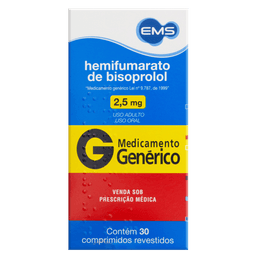 Hemifumarato Bisoprolol 2,5Mg 30 Cprs - Ems (G)