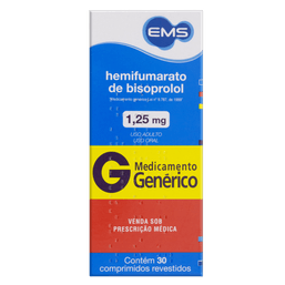 Hemifumarato Bisoprolol 1,25Mg 30Cprs - Ems (G)