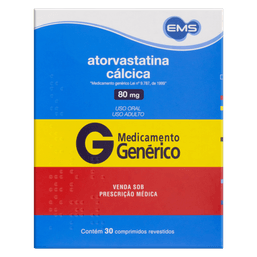 ATORVASTATINA CALC 80MG 30 CPRS - EMS (G)