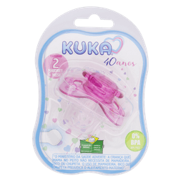 Kuka Chupeta Decorada Neon Sil Rosa N02 2282 D