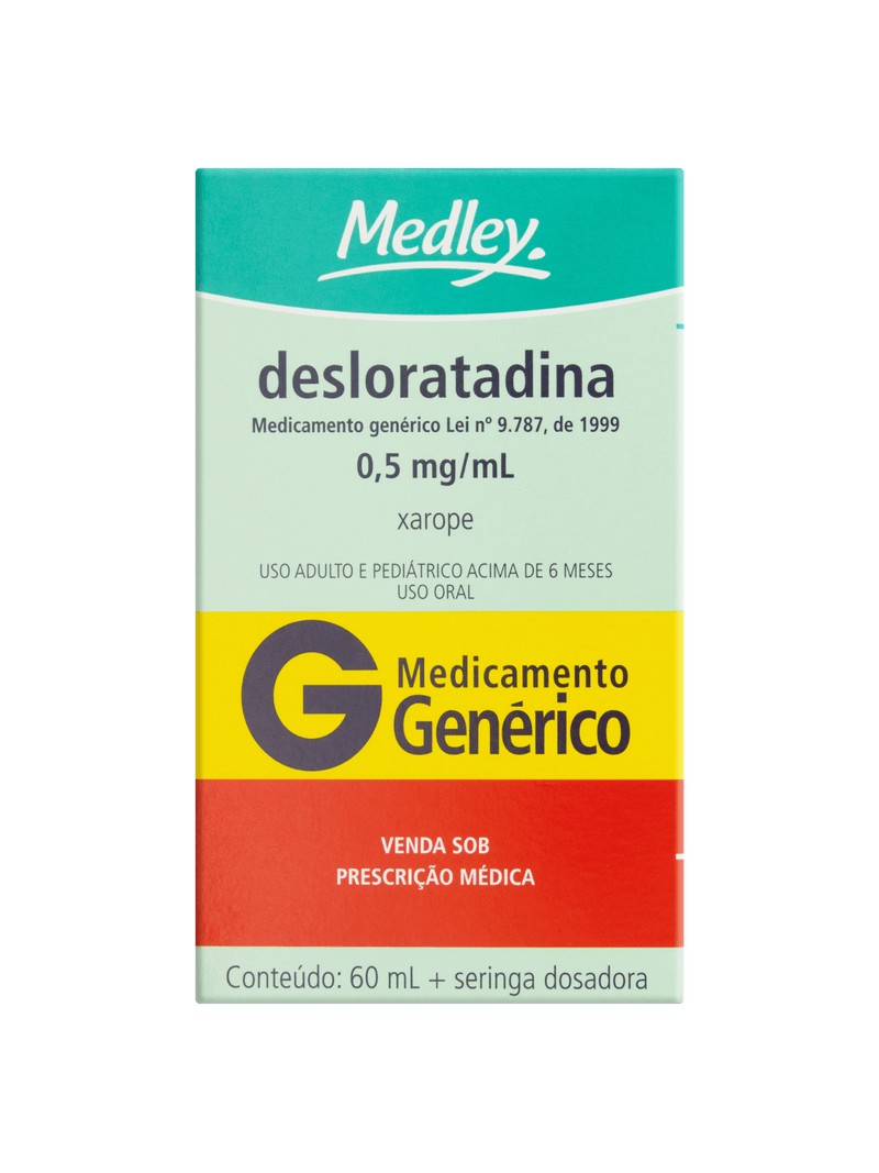 Comprar Desloratadina Biosintética - Aché 0,5mg/mL, caixa com 1 frasco com  100mL de xarope + 1