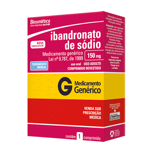 Ibandronato de Sódio Genérico Biosinteti 1 Comprimido