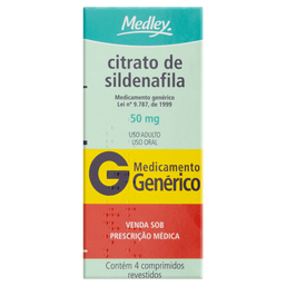 Citrato Sildenafila 50Mg 4 Cprs - Med (G)