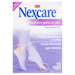 CURATIVO P/ PES NEXCARE 15 UNDS SORTIDO 3M @