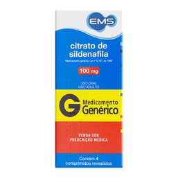 Citrato Sildenafila 100Mg 4 Cprs - Ems (G)