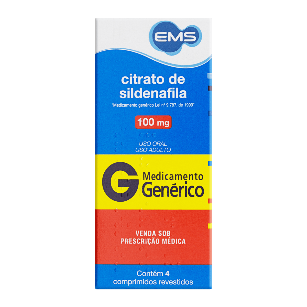 Comprar Citrato de Sildenafila Medley 100mg, caixa com 4