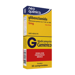 GLIBENCLAMIDA 5MG 30 CPRS - NEO(G) (P)
