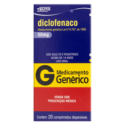 Diclo Potassio Disper 50Mg 20Cprs - Teu (G)