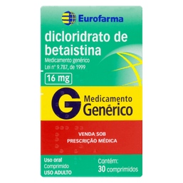 Diclo Betaistina 16Mg 30 Cprs - Eur (G)
