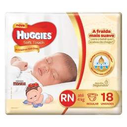 Huggies Fralda Primeiros 100 Dias Rn 18 Fr