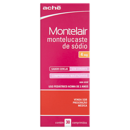 MONTELAIR MASTIGAVEL 4MG 30 CPRS