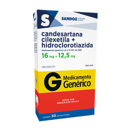 CANDESARTANA CILEX+HIDROC 16+12,5MG 30CPRS -SAND(G)