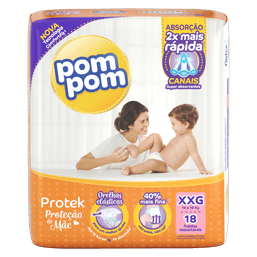 Pom Pom Fralda Protek Prot De Mae Jumbo Sxg 16 Fr