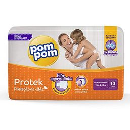 Pom Pom Fralda Protek Prot De Mae Jumbo Grand 14 Fr @