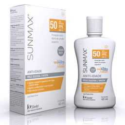 SUNMAX ANTI-IDADE FLUID FPS 50 OLEOSA / MISTA 60ML  @