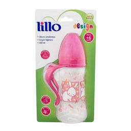 Lillo Mamadeira Fashion 300Ml Orto Sil Rosa 606431@